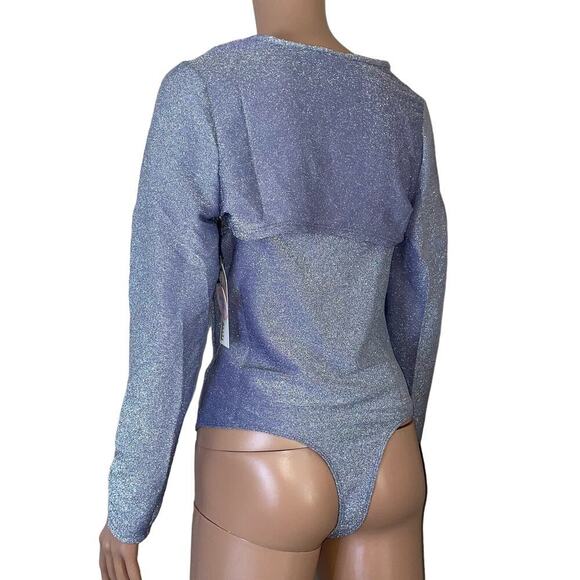 Haute Monde 2 piece body suit& shrug sparkly NEW shimmer SZ LG - Picture 10 of 10
